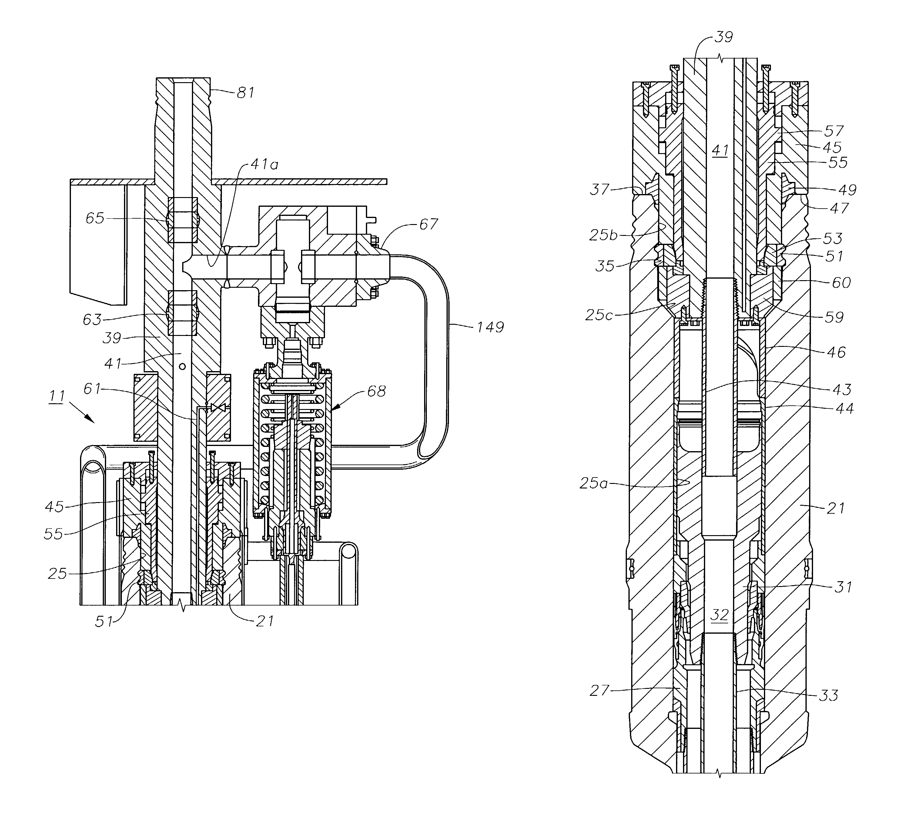 Internal connection of tree to wellhead housing