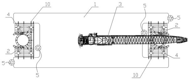 Steel pipe pile construction system and process based on floating pile stabilizing platform