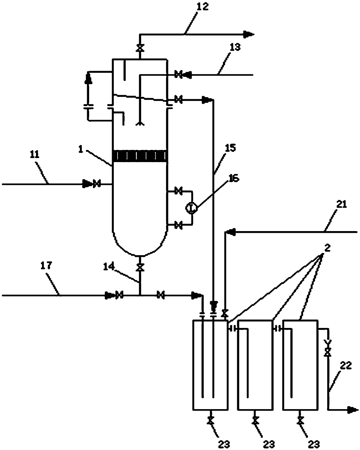 Device for purifying WSA acid-making raw material acid gas