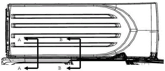 A sink structure for the roof of a minibus