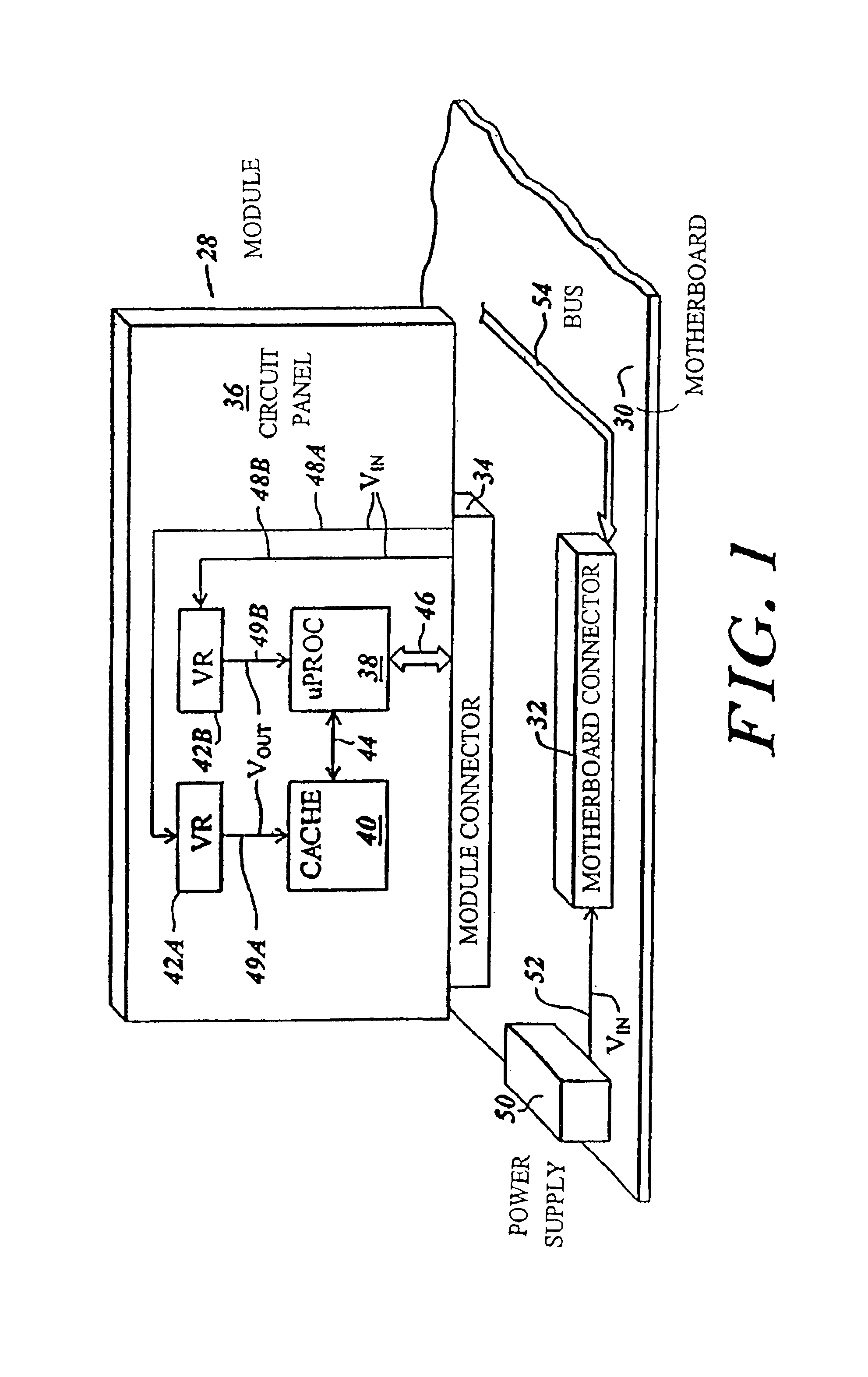 Microprocessor module with integrated voltage regulators