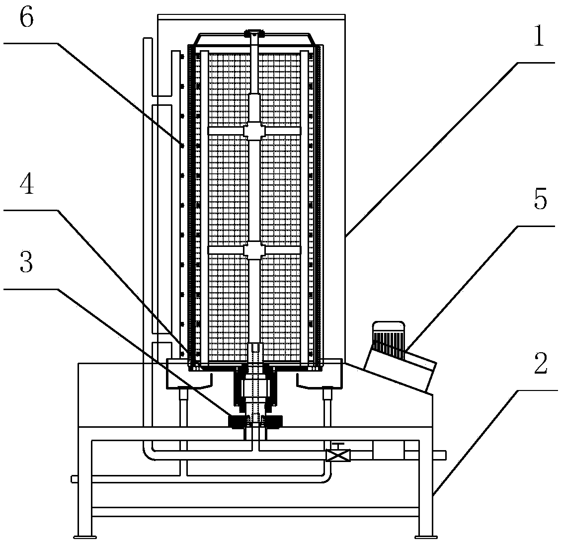 Self-cleaning filter cartridge cleaning machine and application method thereof