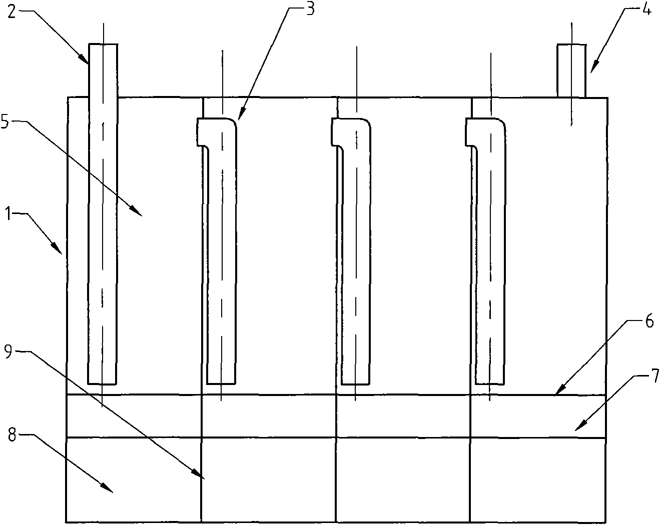 Boiler water film dedustor