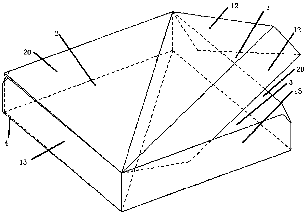 Flip cover type integrated two-case box