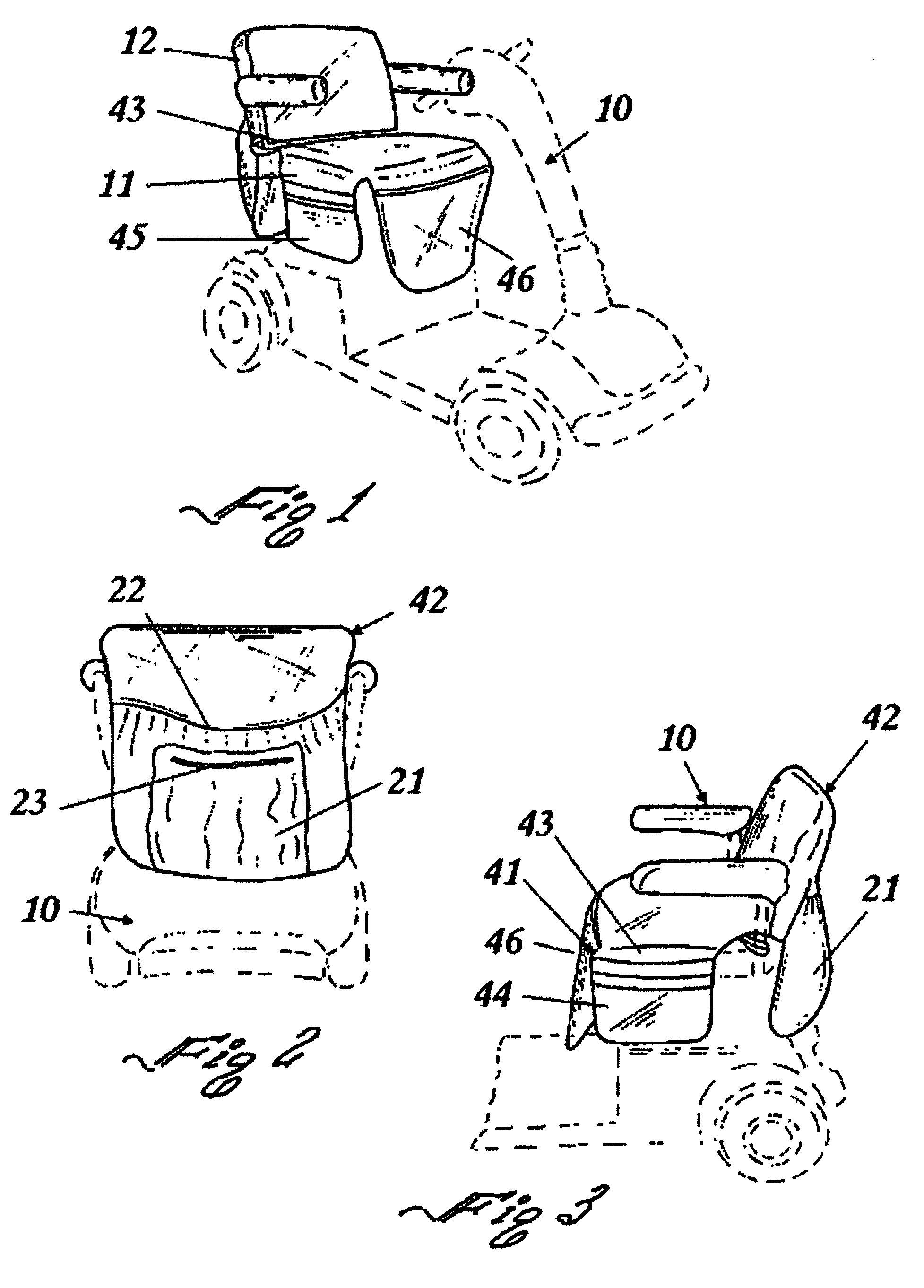 Seat cover with storage for a motorized wheelchair or scooter