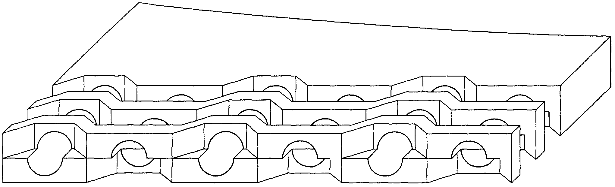 Extrusion head of wood and bamboo forming hollow board extruder