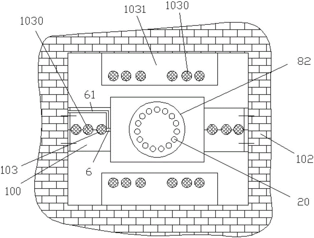 Cooling device assembly with control valve and top pressure springs for electric power well in building