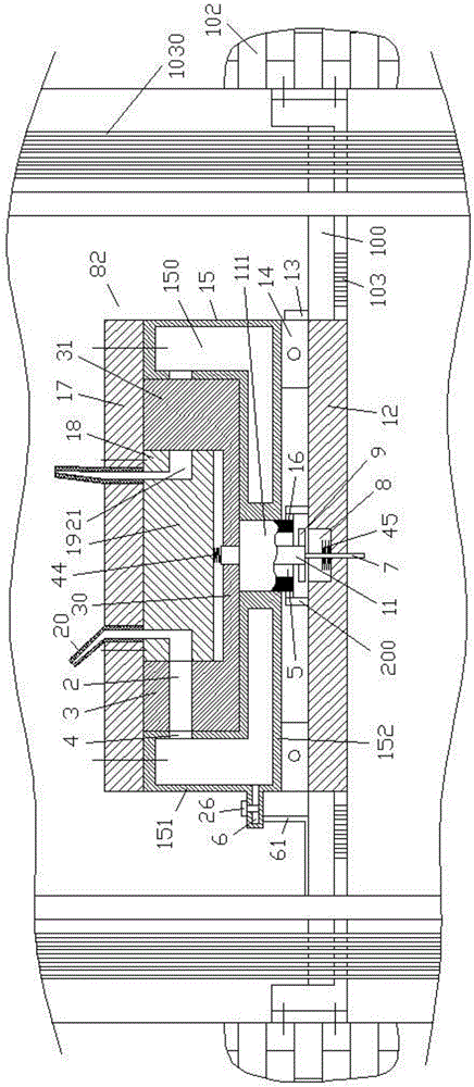 Cooling device assembly with control valve and top pressure springs for electric power well in building