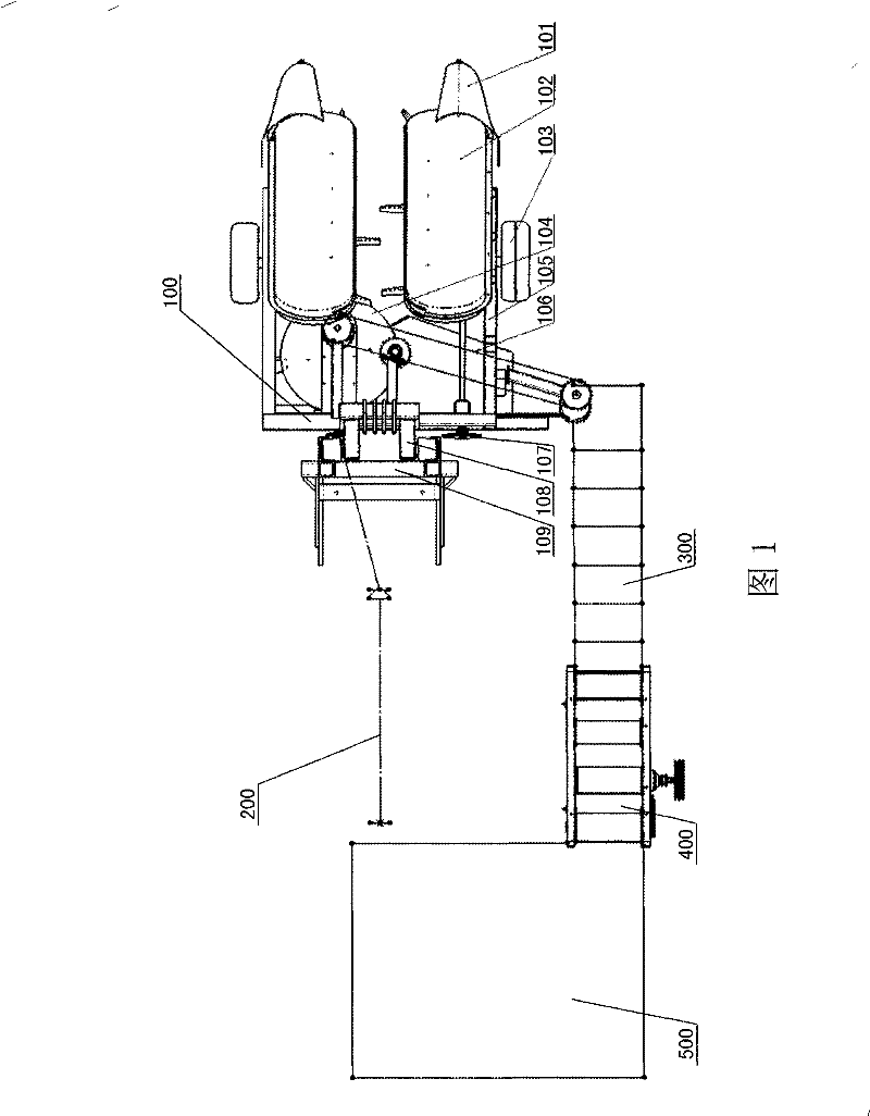 Sugarcane whole stem leaf-peeling device, harvester with same and leaf-peeling method thereof