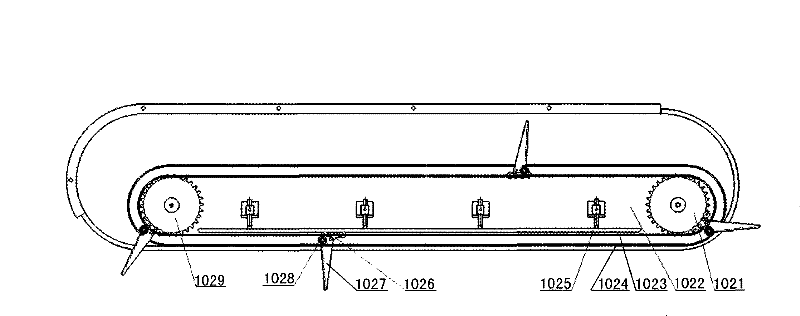 Sugarcane whole stem leaf-peeling device, harvester with same and leaf-peeling method thereof