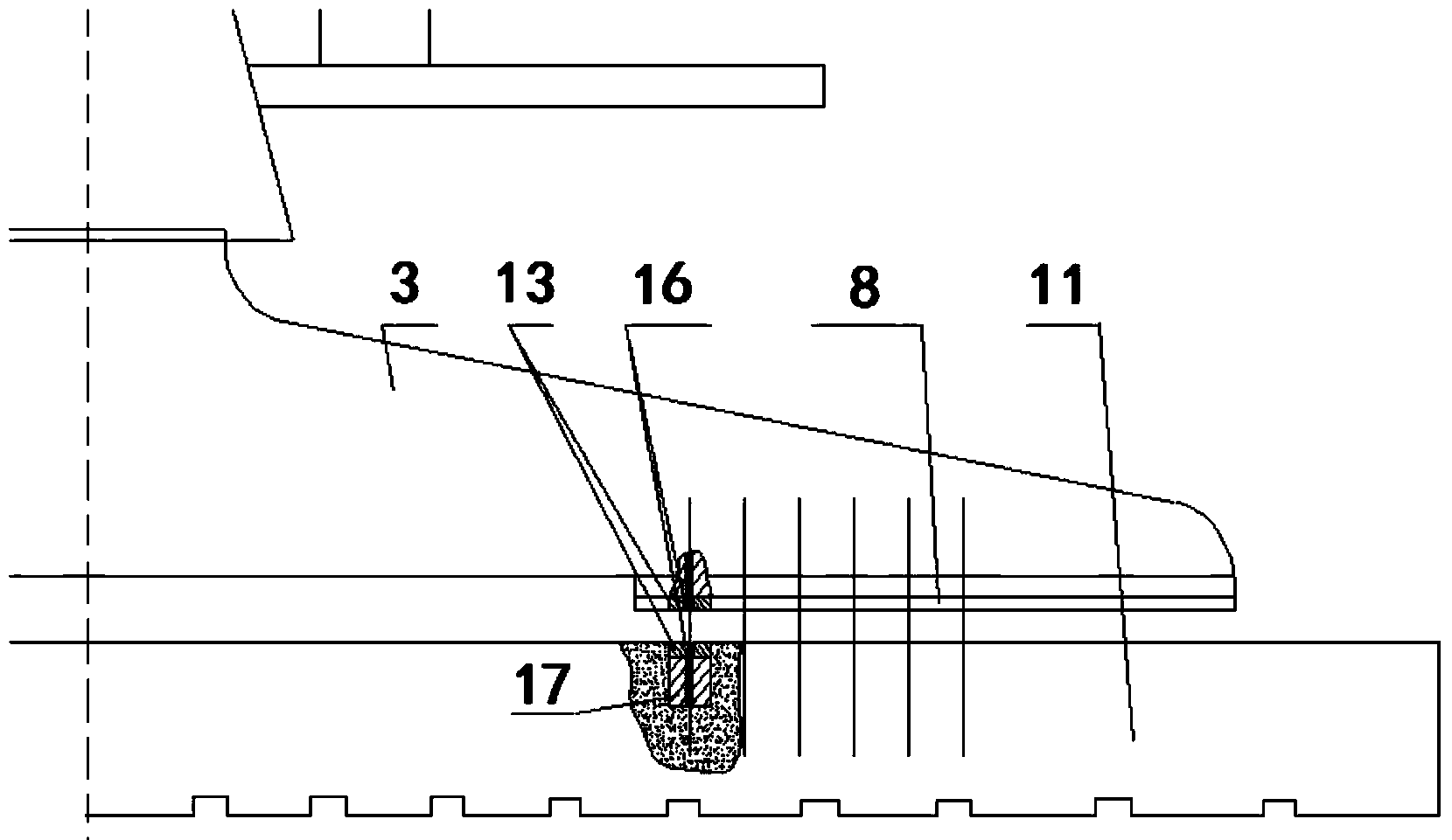 Large-scale annular polishing machine correcting disc unloading transfer device