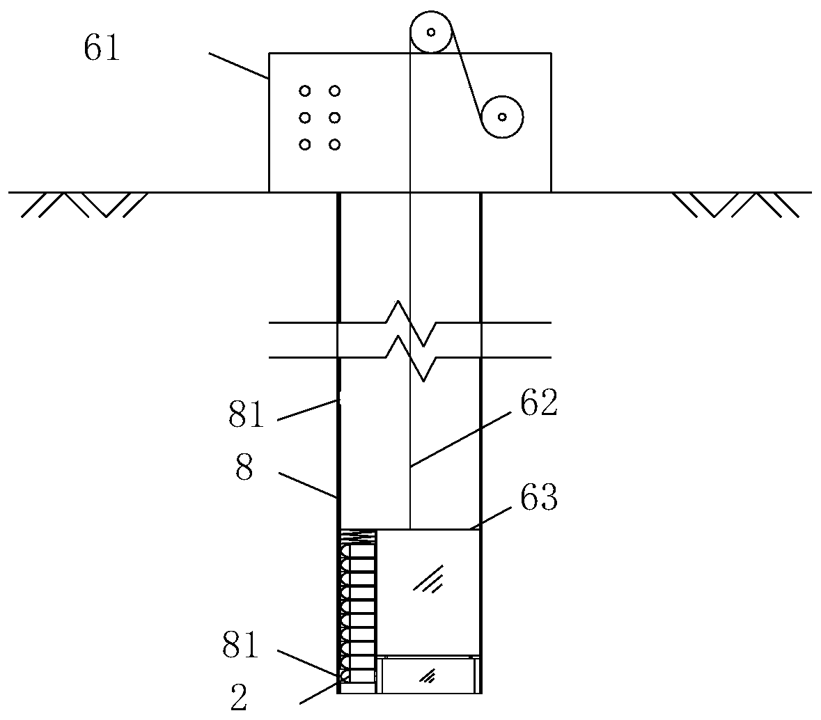 Soft soil stratum drilling inner sedimentation signal beacon radial planting device and method