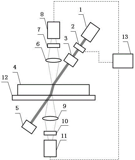 Infrared phase locking and imaging method and device for surface and subsurface defect detection of optimal element