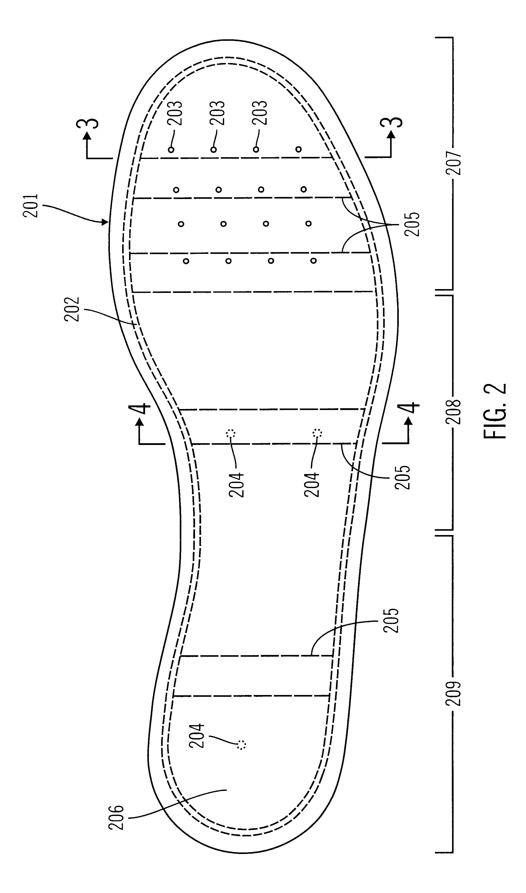 Footwear with fixedly secured insole for structural support