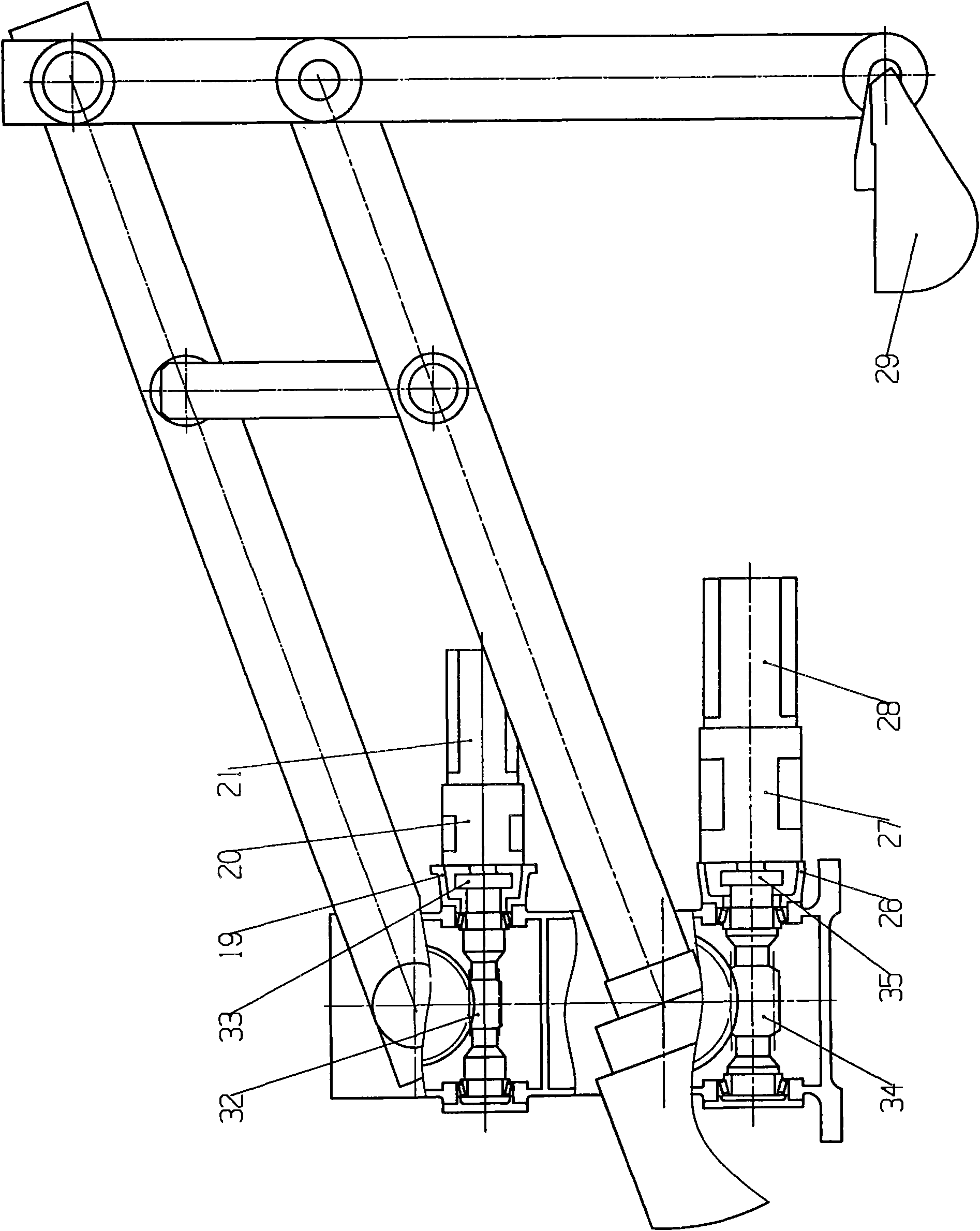 Robot for pouring aluminum piston