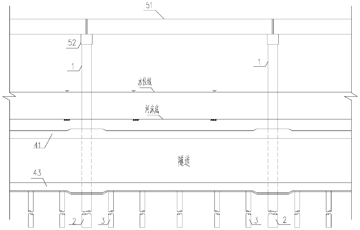 Bridge and tunnel co-construction structure and construction method thereof