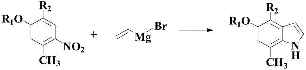 Synthesis method of nitrogenous medicine intermediate indole derivative
