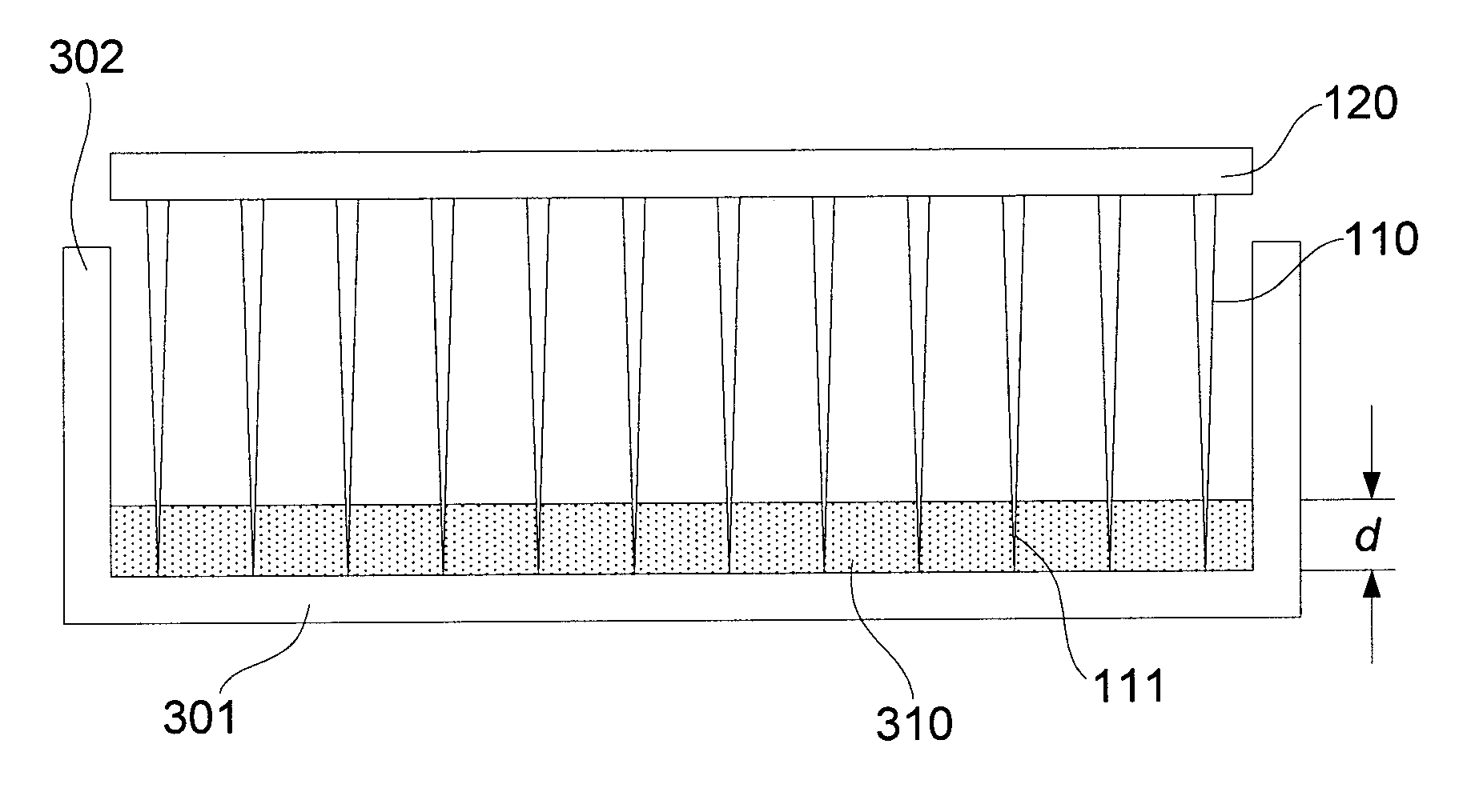 Method and associated apparatus for coating projections on a patch assembly