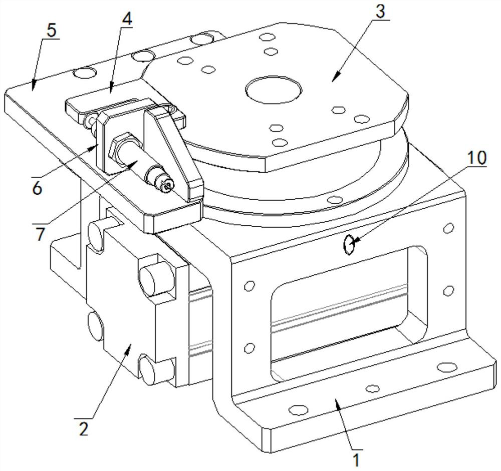 External limiting and buffering device suitable for rotating air cylinder