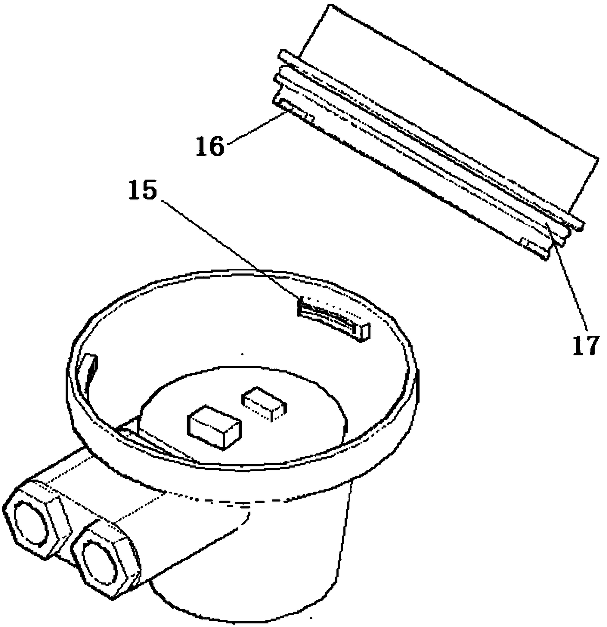 A water quality concentration acquisition device and a synchronous real-time detection system including the device