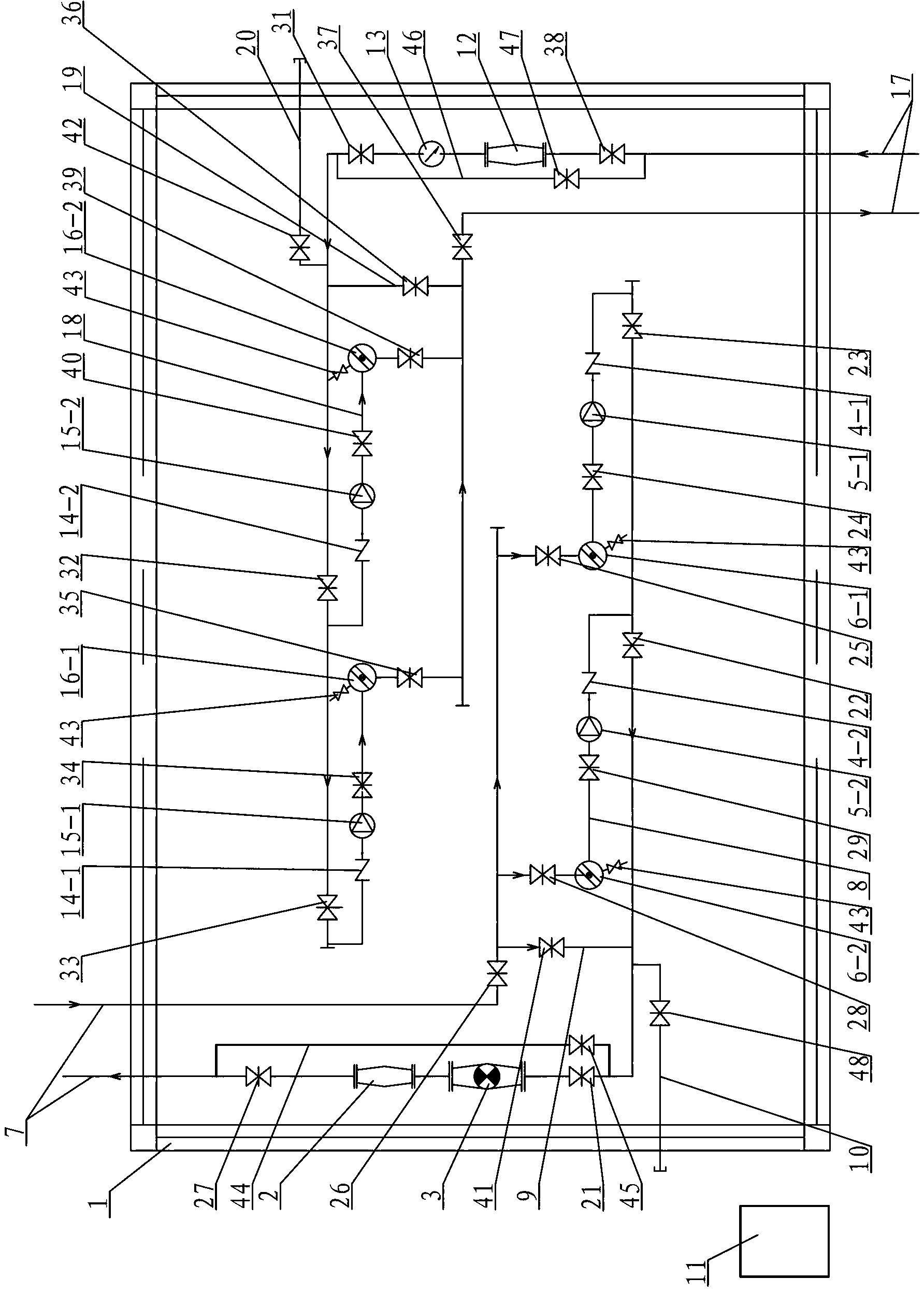 Digital-control oil and water pressurizing measuring tank