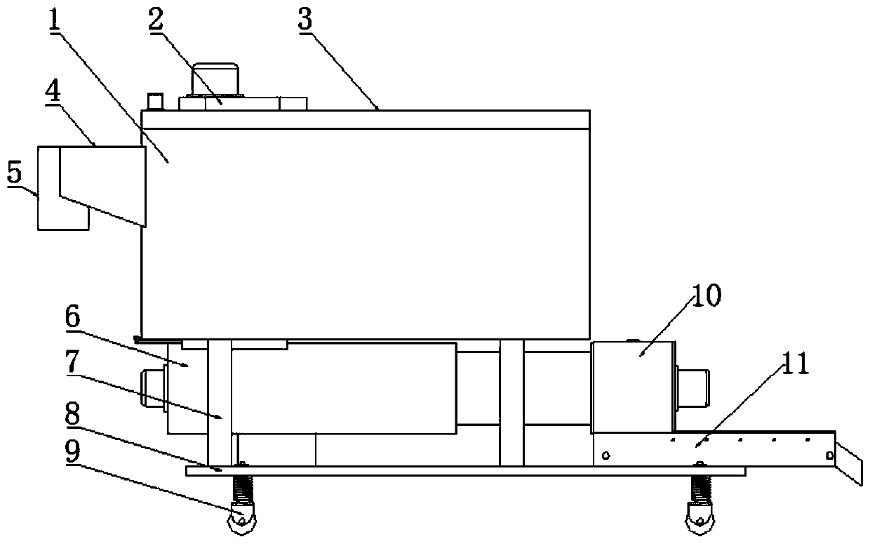Stirring device for feed processing