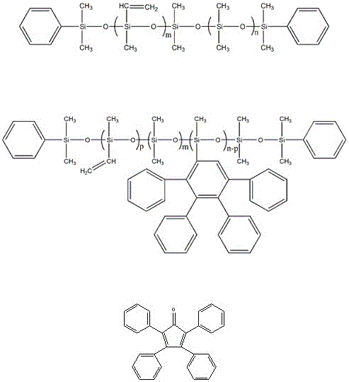 Novel silicone rubber containing phenyl-terminated methylvinyl(tetraphenyl)phenyl