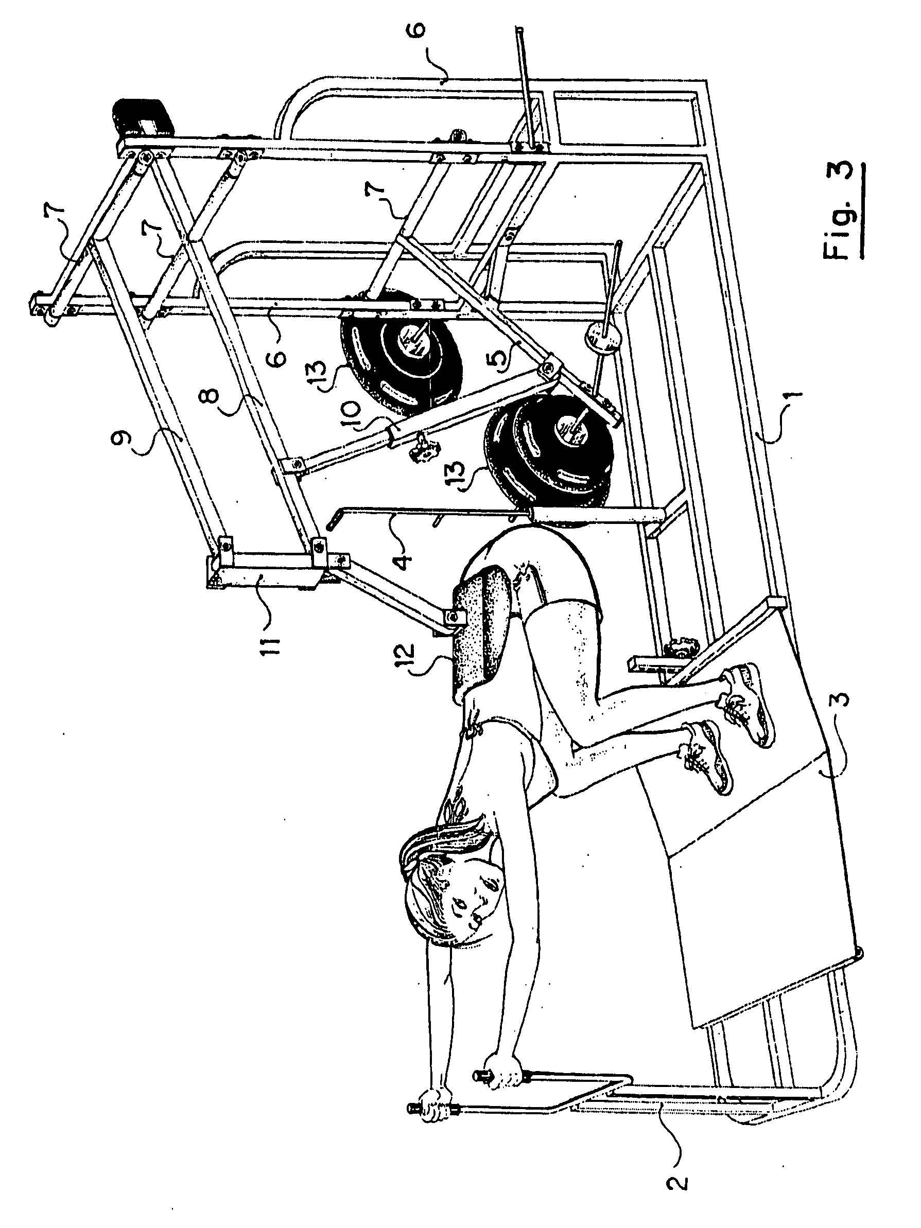 Squatting apparatus without spinal column compression