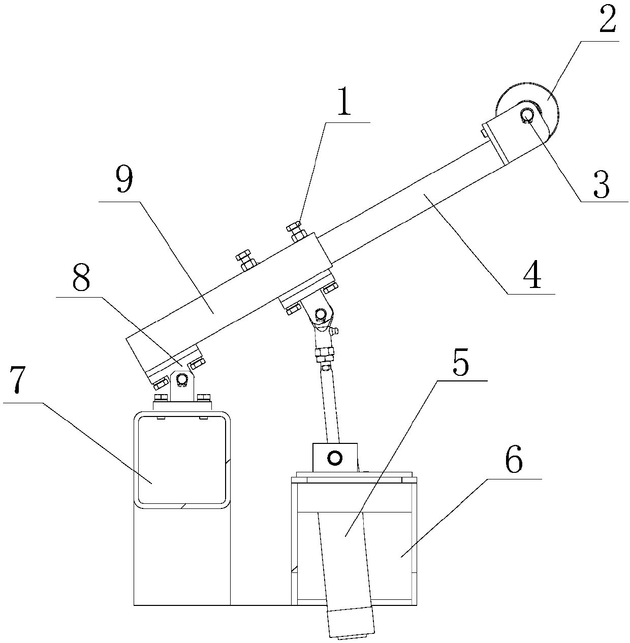 Automatic following, lifting and pneumatic supporting device and laser pipe cutting machine with device