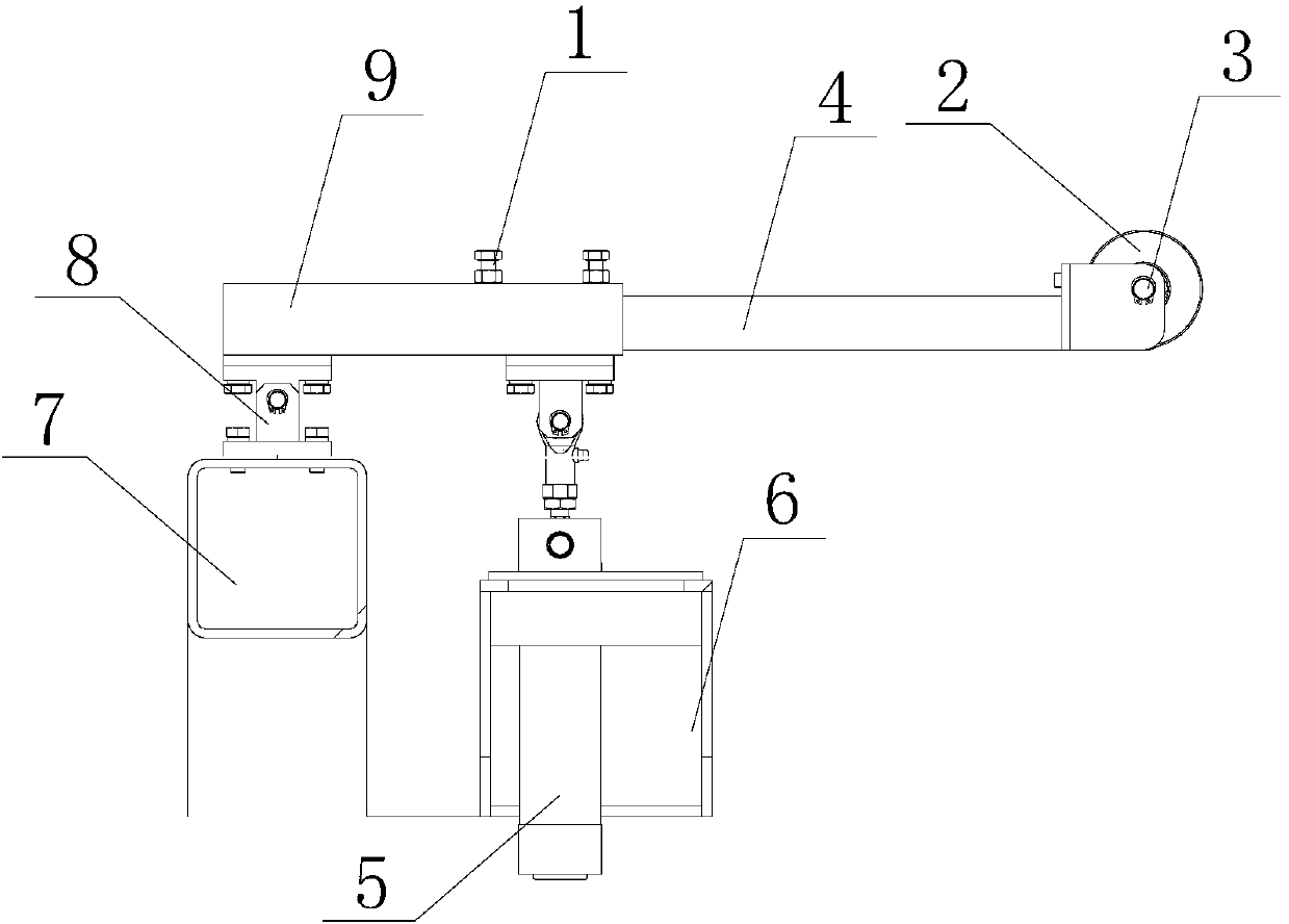 Automatic following, lifting and pneumatic supporting device and laser pipe cutting machine with device