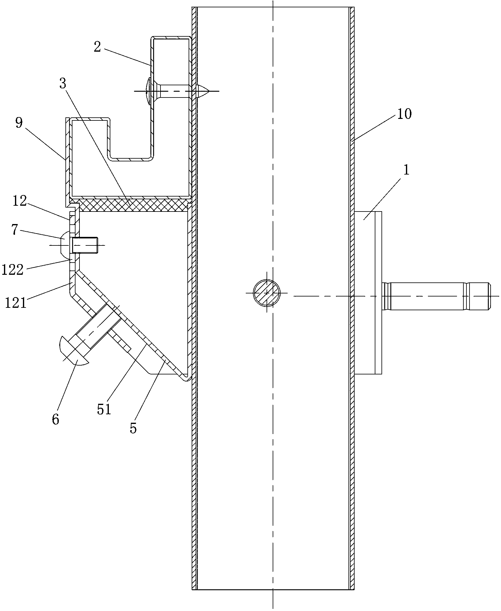 Keel connecting device for suspension type curtain wall