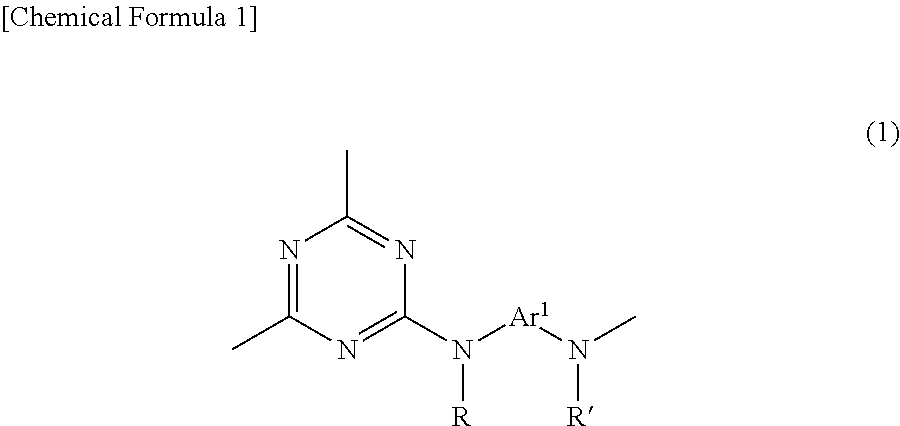 Triazine-ring-containing polymer and composition containing same