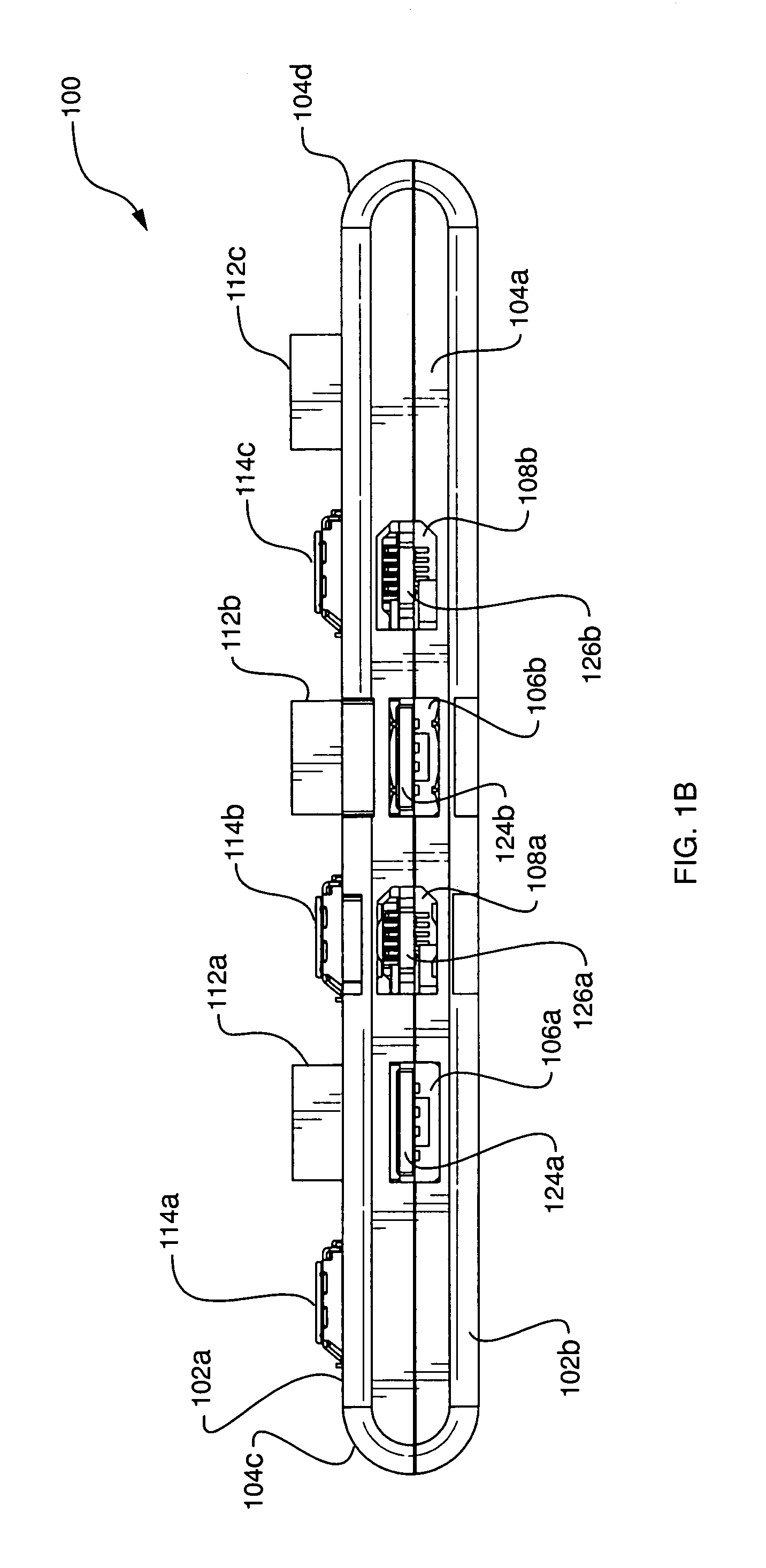 Electronic device with integral connectors