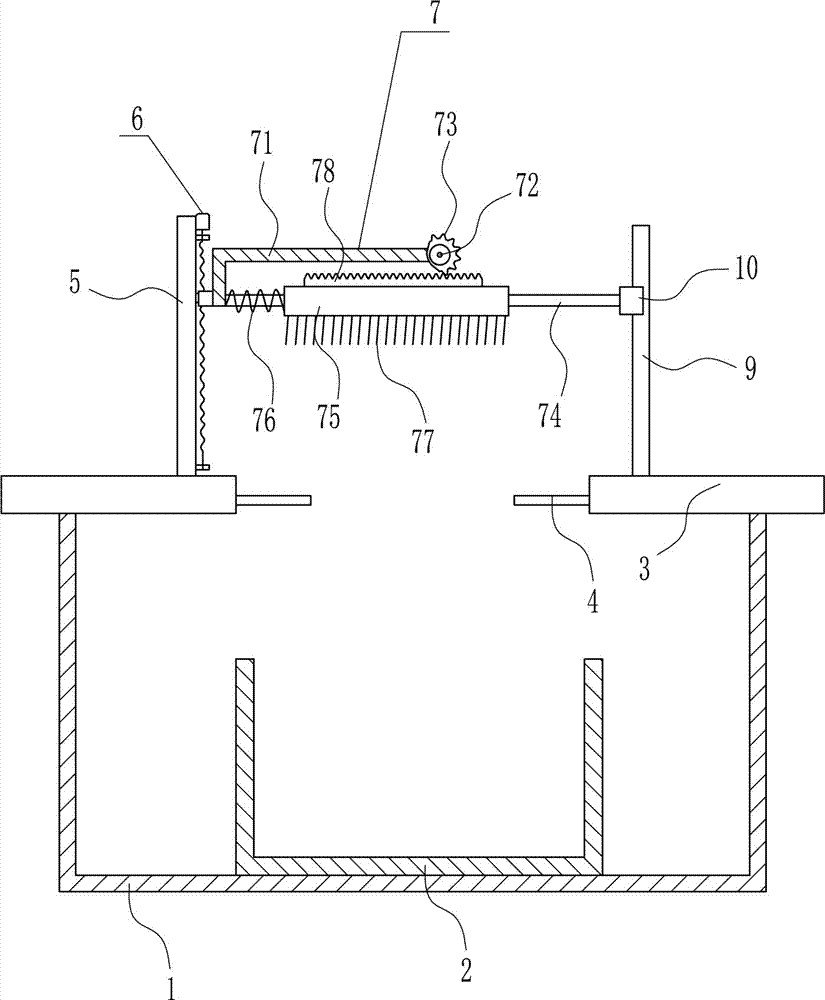 High-efficiency dust removal device for circuit board