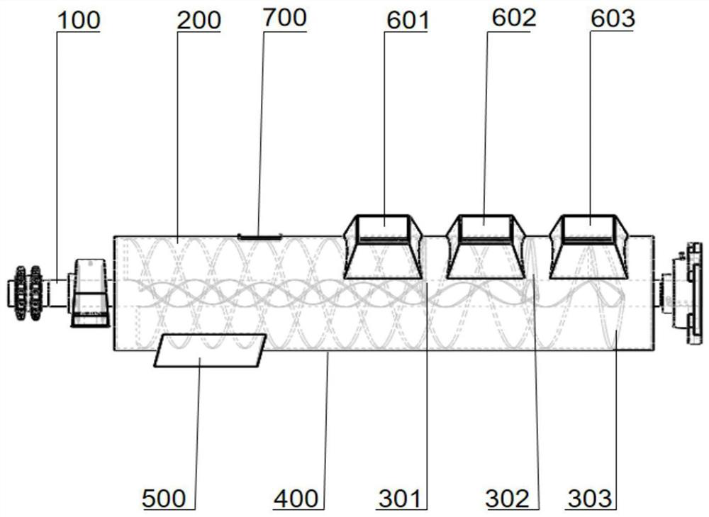 Multi-line spiral conveying equivalent distribution auger for white celery hilling