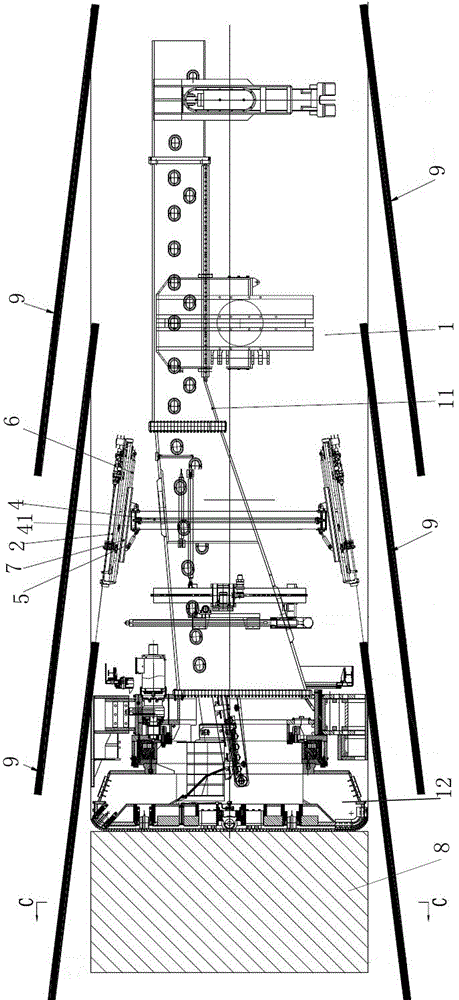 Novel TBM (tunnel boring machine) with pipe shed construction ability and construction method thereof