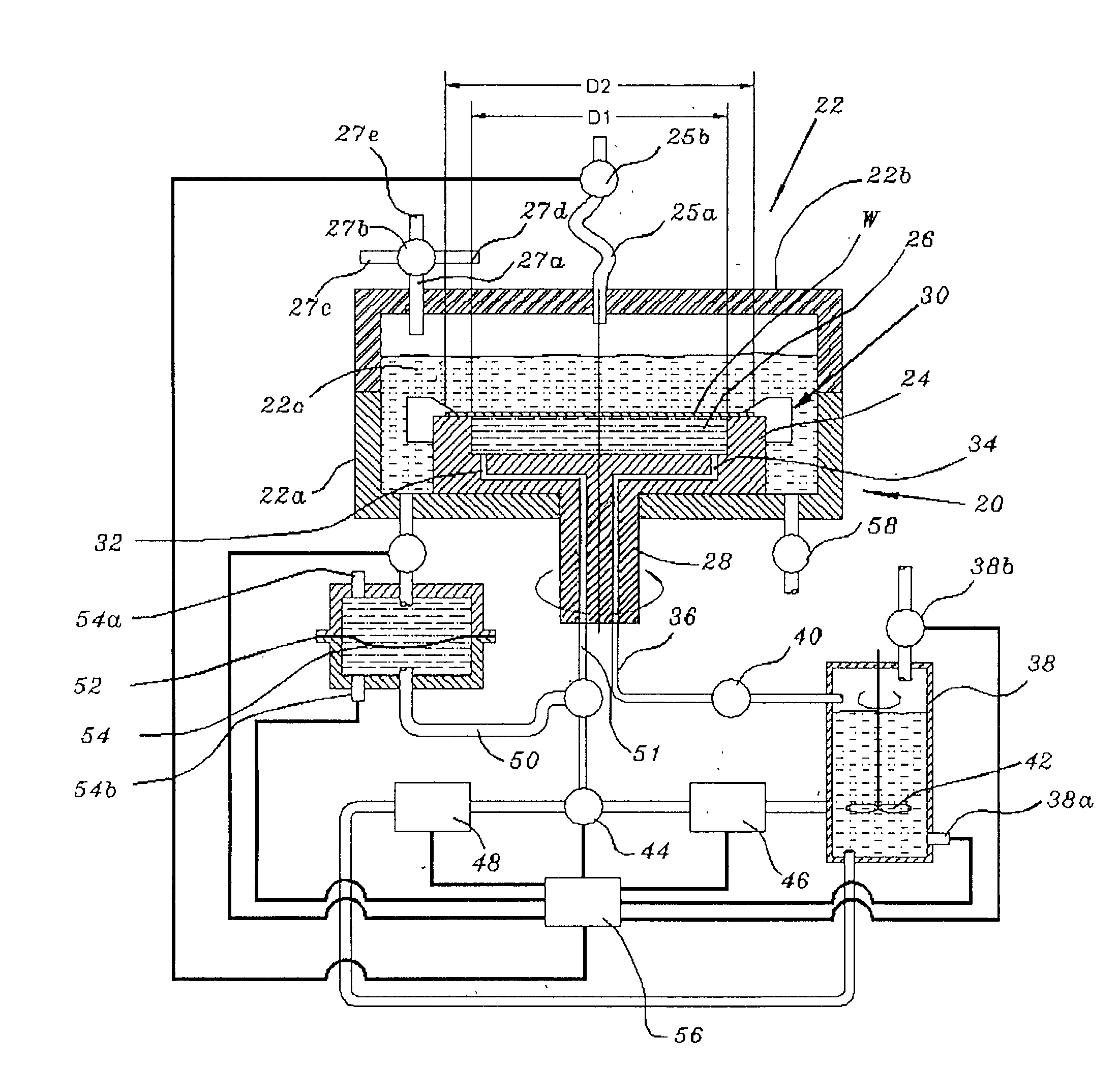 Temperature-controlled substrate holder for processing in fluids