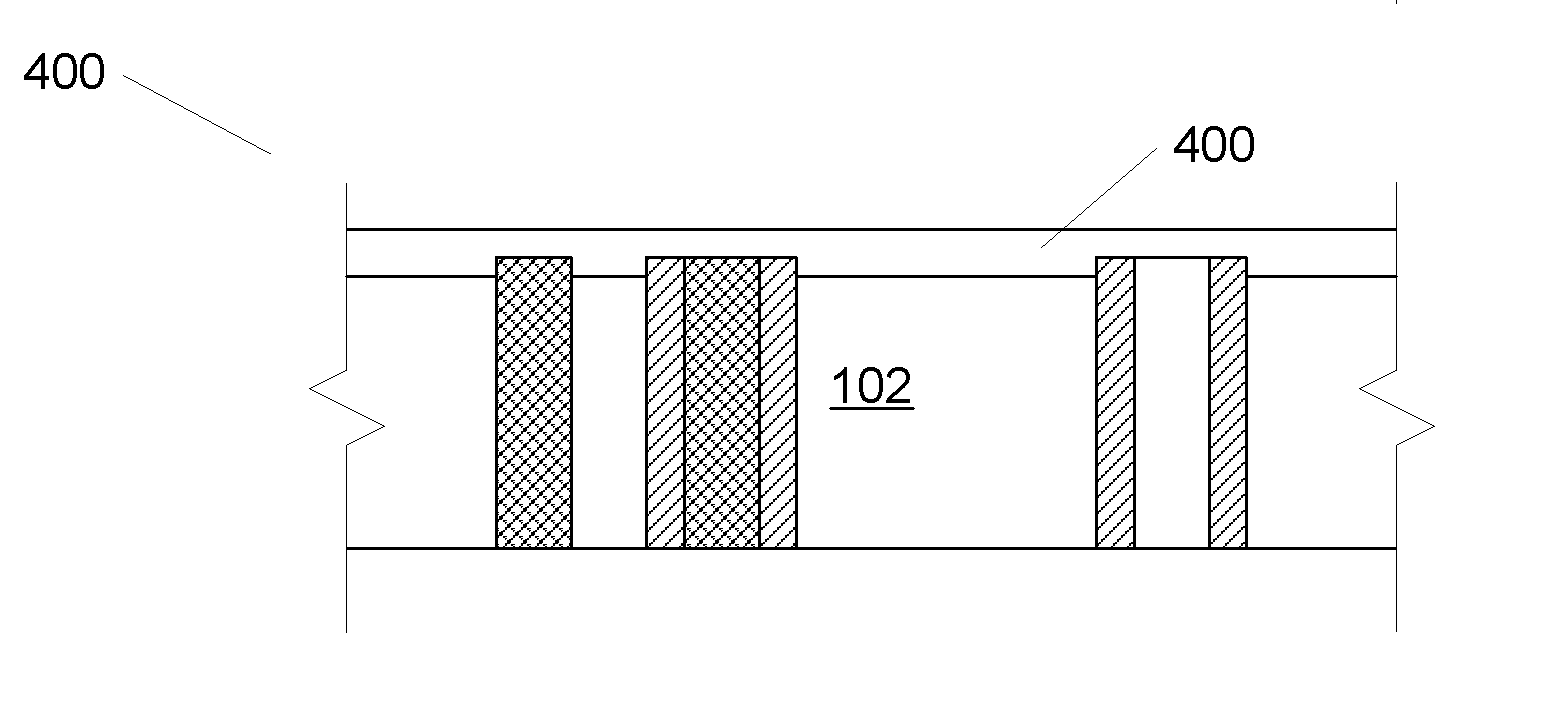 Front-end processed wafer having through-chip connections