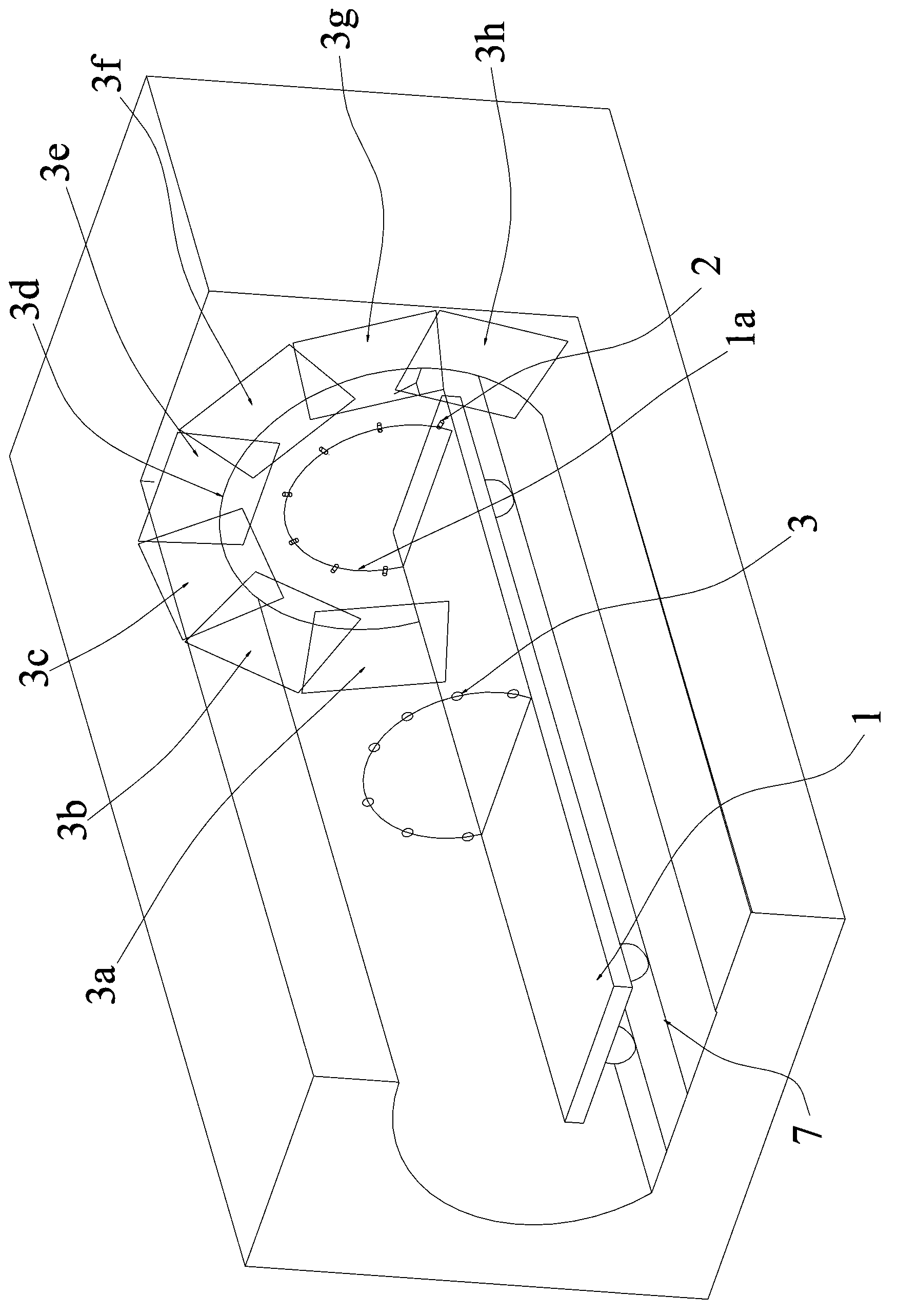 Tunnel section outline measuring method and device based on vision measurement