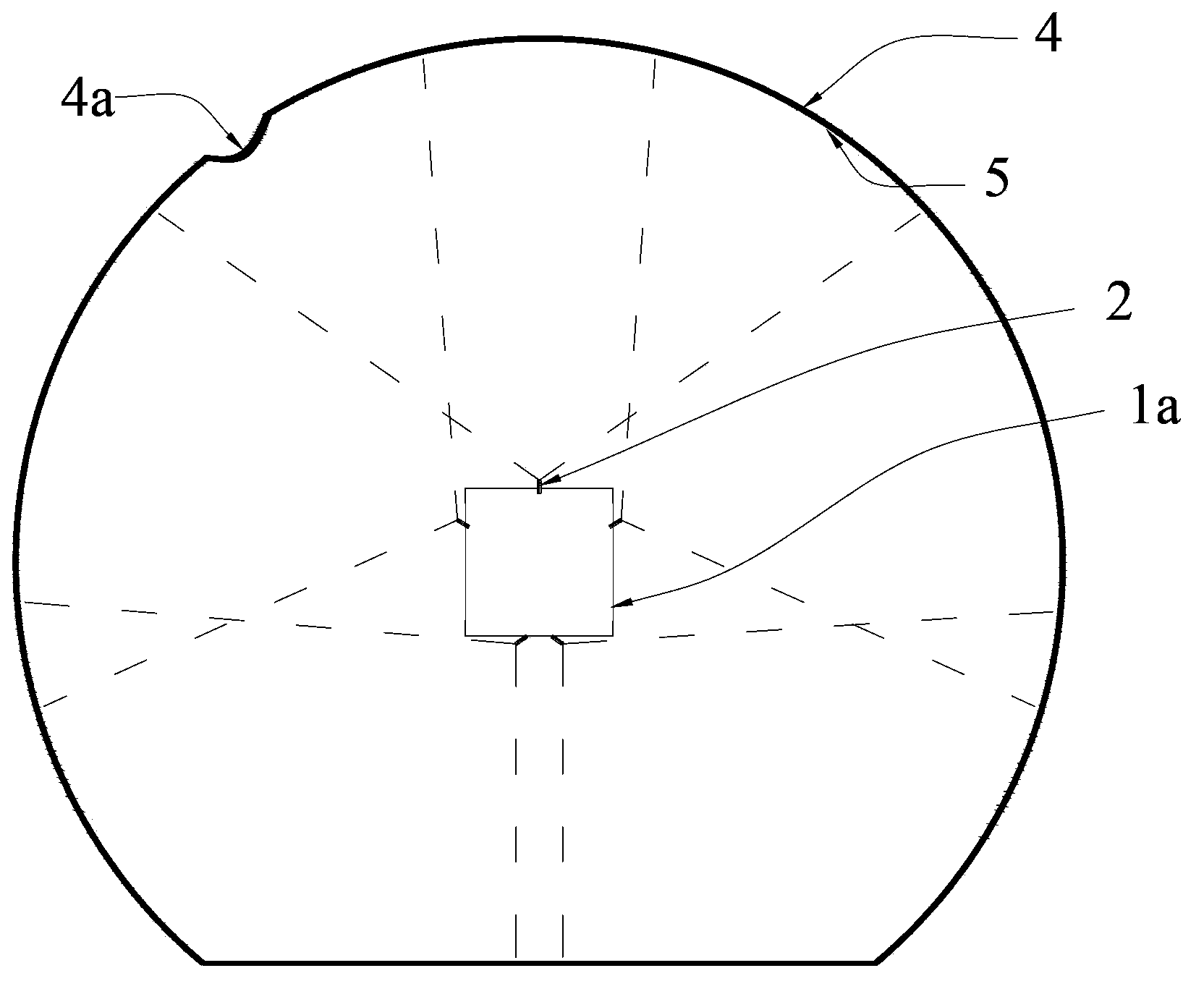 Tunnel section outline measuring method and device based on vision measurement