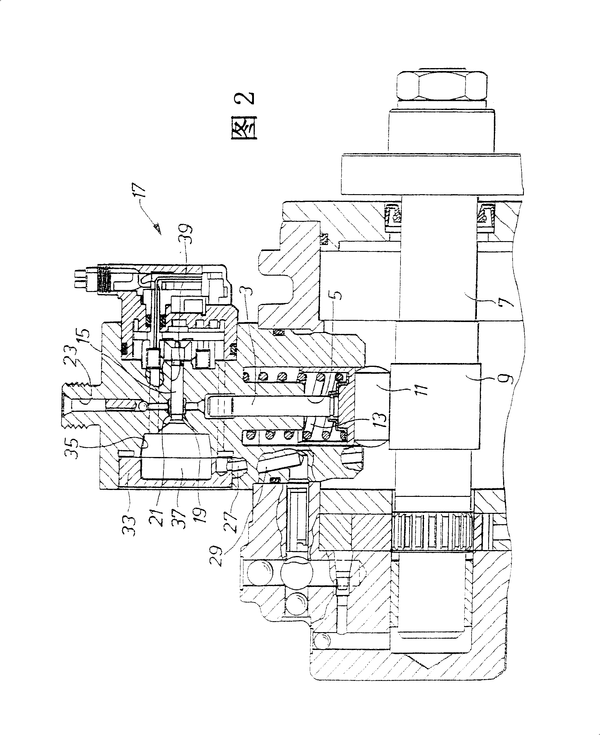 Single-plunger injection pump for pressure accumulating tube-fuel injection system