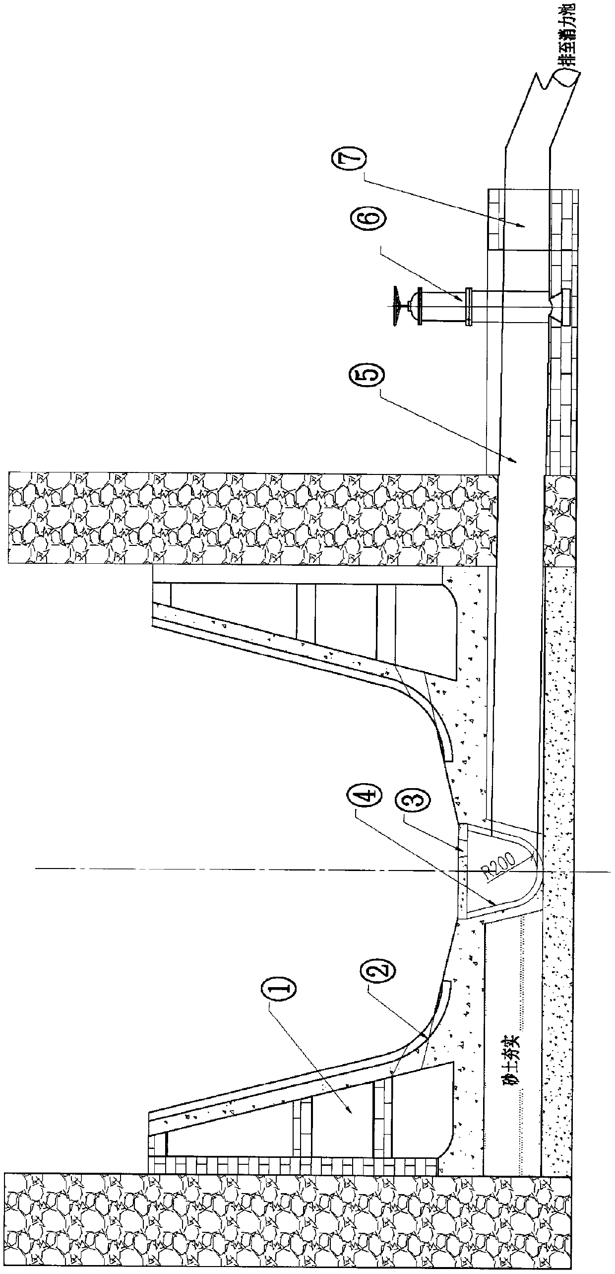 Hydrodynamic linkage scouring and desilting facility