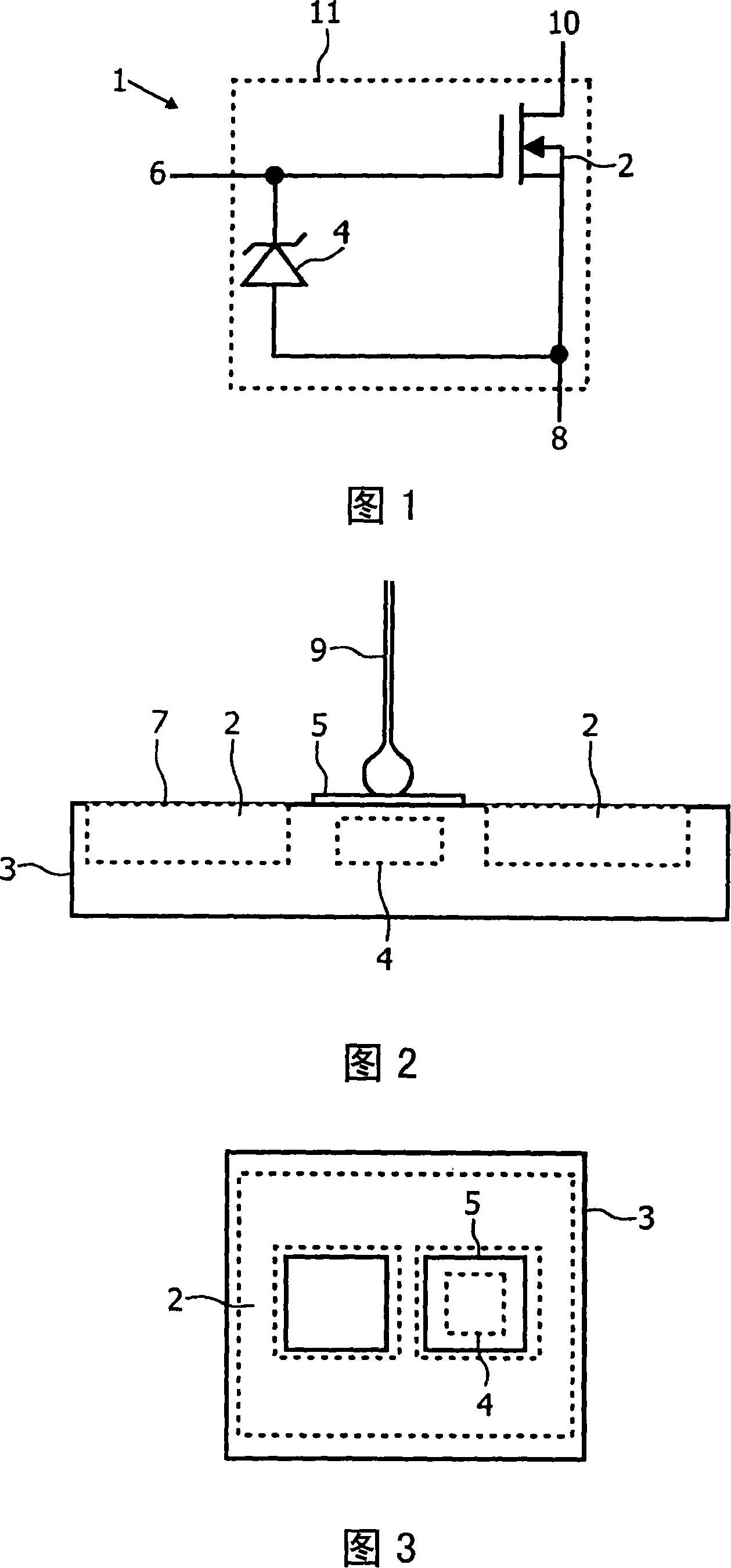 Mosfet with temperature sense facility