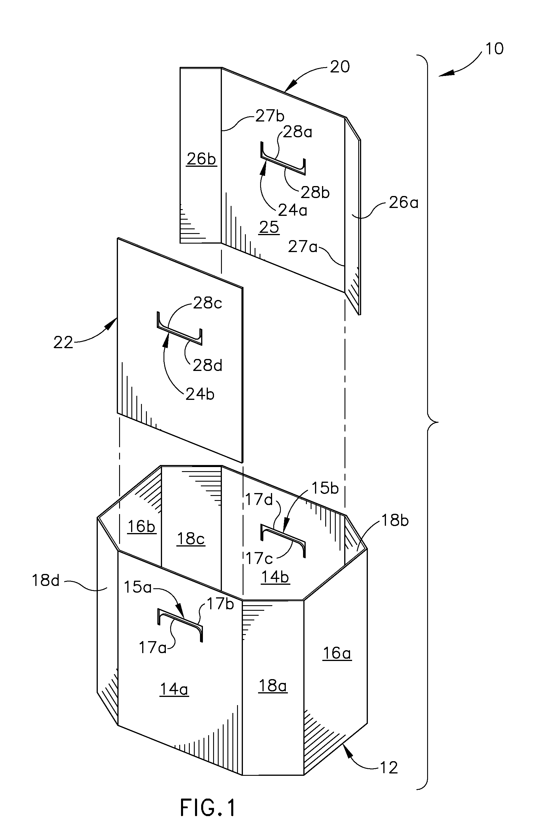 Self-Locking Support Panel For Corrugated Container