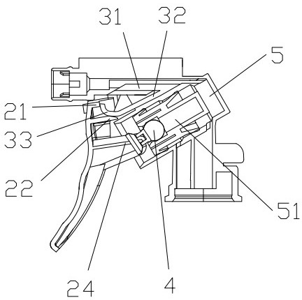 Hand buckling type sprayer with inclined piston cavity