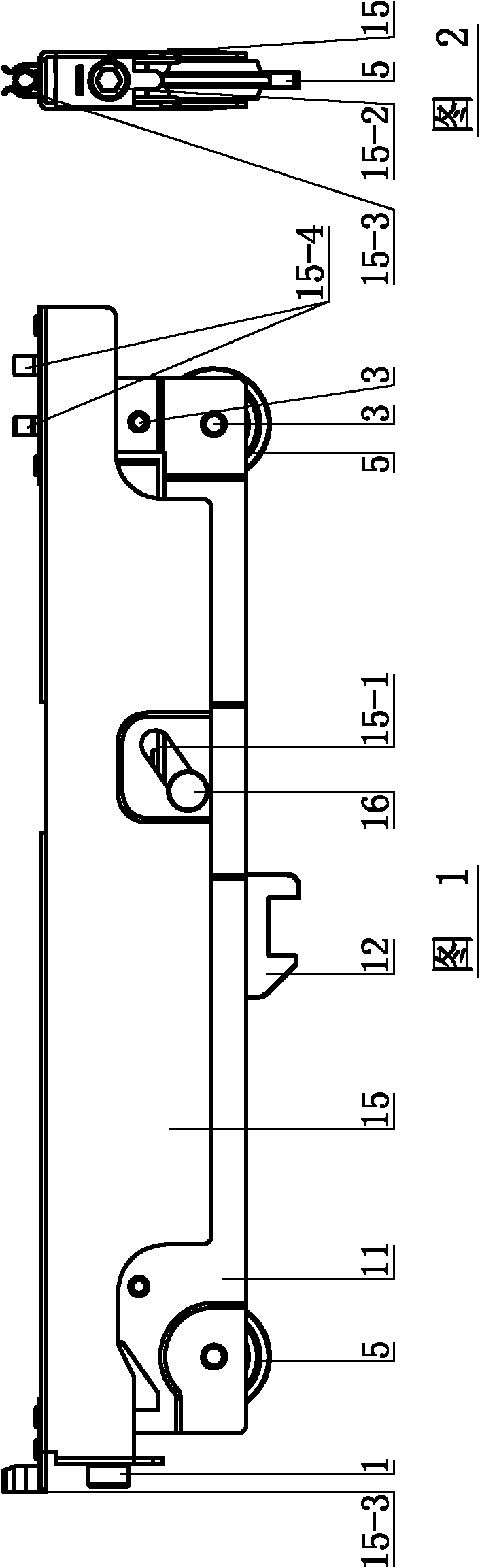 Damper-including sliding wheel assembly under wall cabinet door