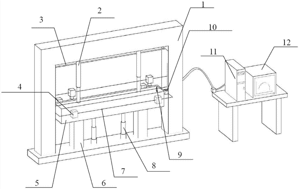 Experiment apparatus for observing generation and development of concrete cracks
