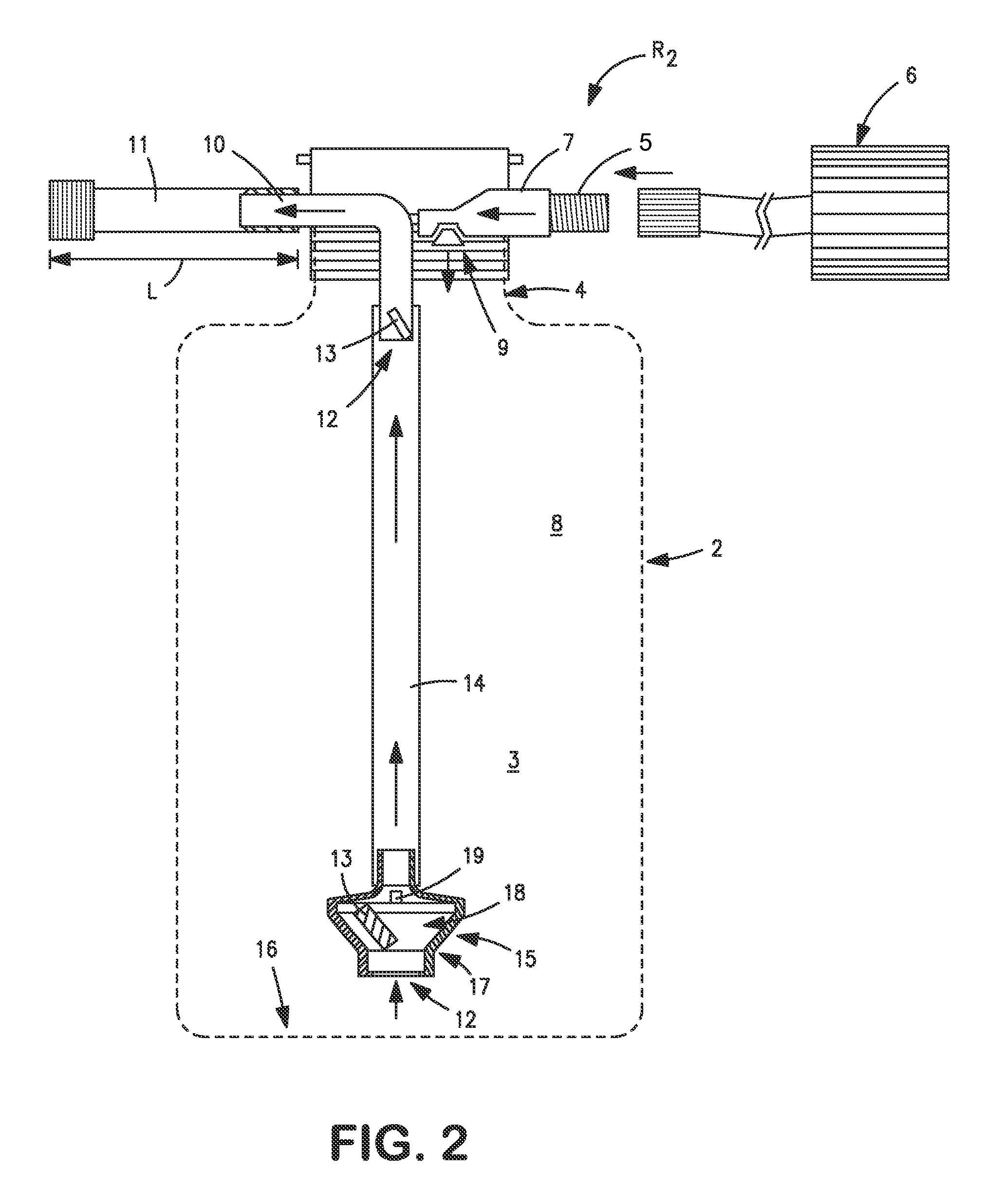 Device for discharging tire sealant from a container