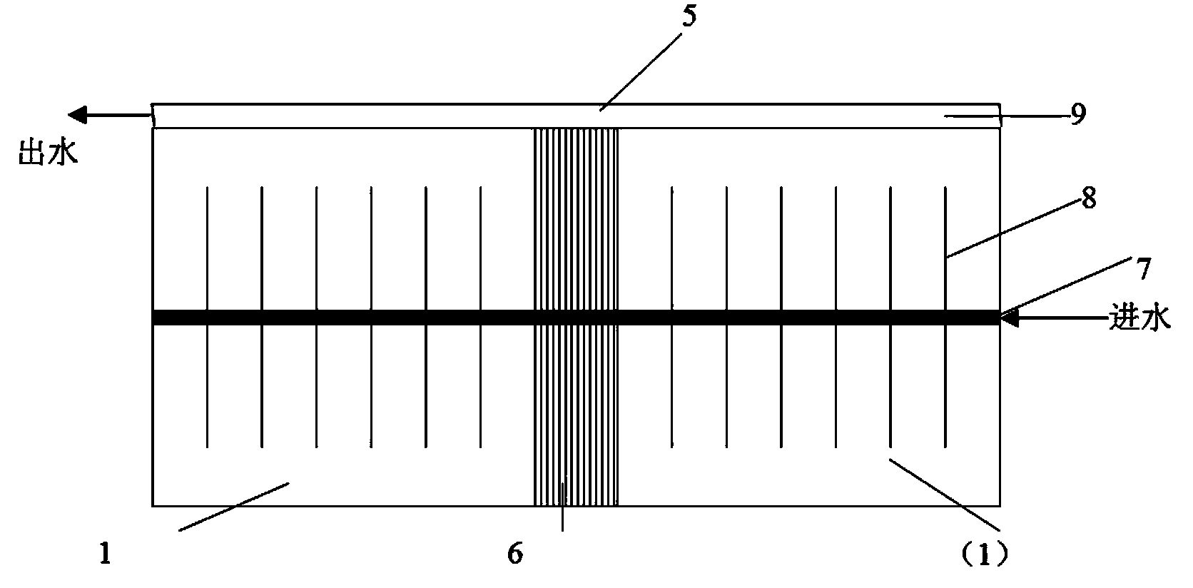 Filter material module capable of effectively removing phosphorus and sulfur in wastewater