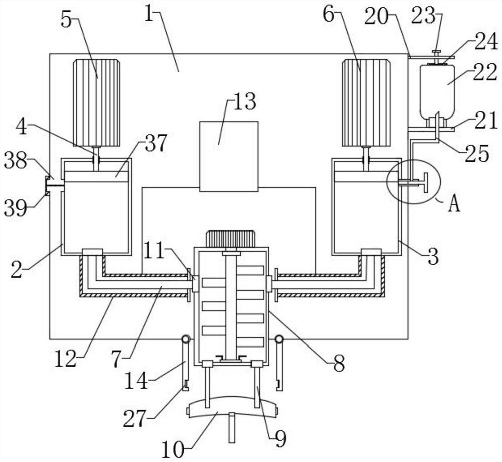 An anesthesia device for adjusting concentration in anesthesiology department